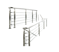 Rampe d'escalier personnalisée en acier inoxydable pour villas et hôtels, rampes d'escalier intérieures et extérieures pour balcons, OEM ODM