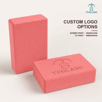 Blok Yoga EVA Milestone Kepadatan Tinggi Anti Selip Alat Bantu Olahraga untuk Studio Profesional Logo Kustom Grosir