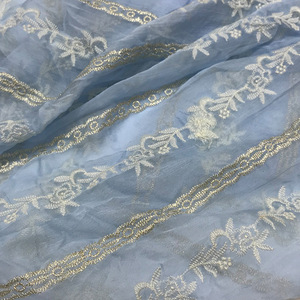 Nouvelle mousseline de soie crêpe brodé rayonne PP fil mode vêtements pour enfants princesse jupe Stock approvisionnement tissu - Product Image 4