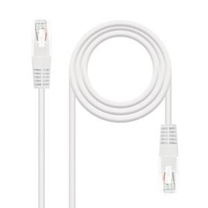 Cable de red Cat.6 UTP AWG24 blanco, 25 cm, ideal para conexiones de alta velocidad en redes domésticas y oficinas. - Product Image 1