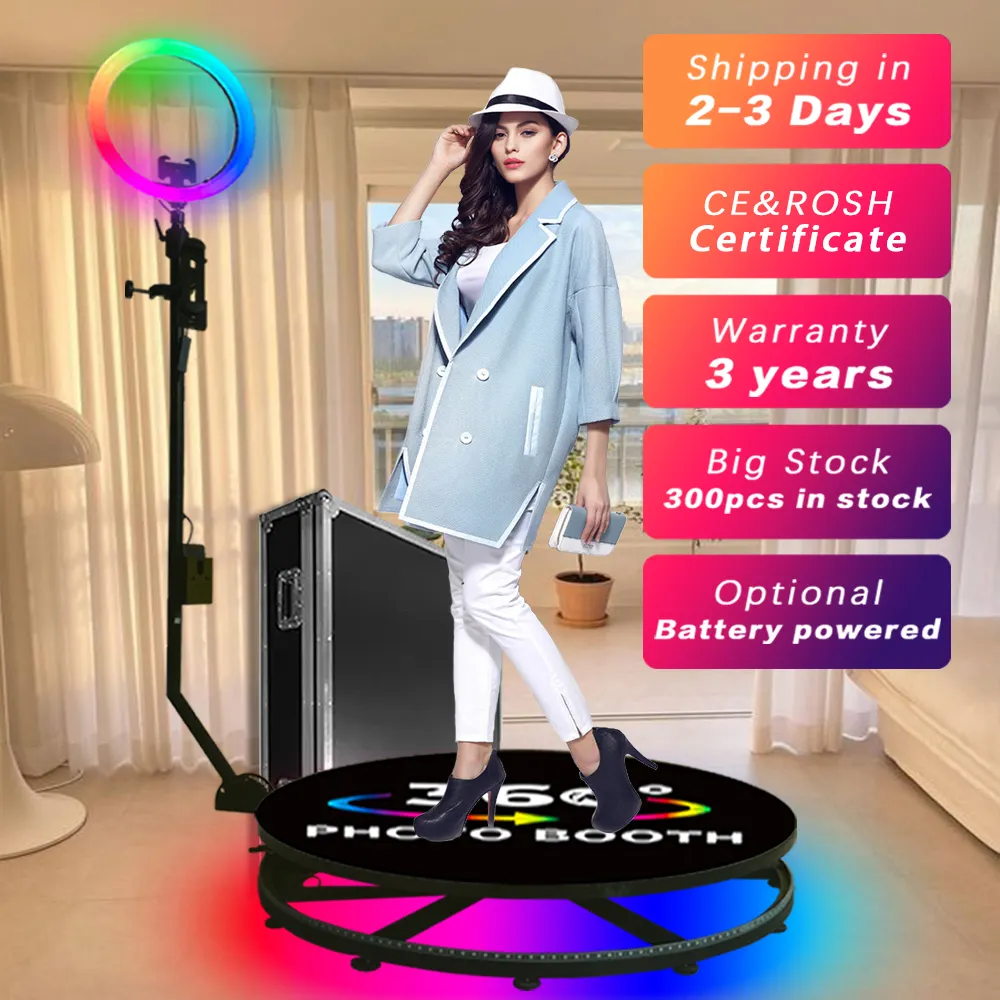 Photobooth miroir 68cm rotatif anti-secousse Caméra vidéo photomaton miroir portable Accessoires gratuits Télécommande en stock
