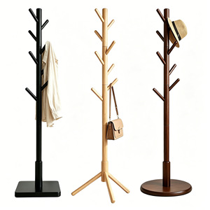 Solid Wood Coat <b>Rack</b> Floor Standing 3 Height Adjustable For Adults Living Room Bedroom <b>Clothes</b> Organizer - Product Image 4