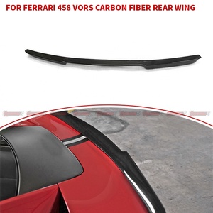 ชุดแต่งคาร์บอนไฟเบอร์คุณภาพเยี่ยมสไตล์ V Vors สำหรับรถยนต์ Ferrari 458 พร้อมสปอยเลอร์หลังทรงปีกสำหรับการแข่งขัน - Product Image 4