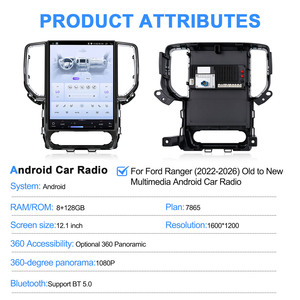NaviHua para Ford Ranger 2022-2026, Actualización de Auto, Estéreo Multimedia Android Estilo Tesla de 12.1'', GPS, DSP, Carplay, Unidad Principal para Auto - Product Image 4