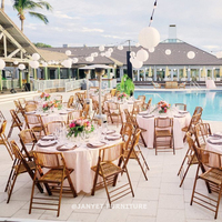 Vente en gros de chaises pliantes en bambou rustiques pour extérieur, événement et jardin, mariage