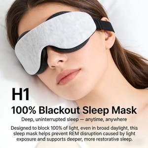 Masque de sommeil 3D à sangle élastique réglable, sans tiraillement des cheveux, pour <span class=keywords><strong>voyage</strong></span> et usage nocturne, approvisionnement direct usine - Product Image 5