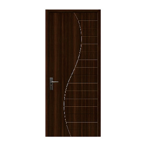 Puerta de WPC sin pintura, hecha a medida para hoteles, puerta de madera para interiores, aislante acústico para dormitorios, puerta pintada simple y ecológica, en stock. - Product Image 1
