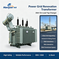 Transformateur de distribution de puissance immergé dans l'huile 35 kV/2000 kVA OEM/ODM, aluminium/cuivre, électronique, faible perte, en stock