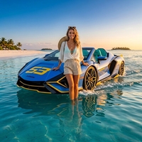 Jet ski Yamoo 200HP multicolores en fibre de verre, dernier modèle, usage commercial pour les aires de jeux publiques en plein air, 5 passagers