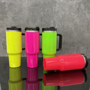 Vasos Térmicos de 30oz y 40oz H2.0 para Sublimación, Colores Neón Rosa y Verde, Disponibles en Almacén de EE. UU. - Product Image 3
