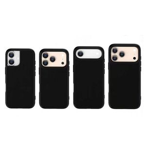 <span class=keywords><strong>Cover</strong></span> grezza per telefono a doppia scanalatura di alta qualità per <span class=keywords><strong>iphone</strong></span> 17 Pro Max 16 15 14 13 12 vuota nera opaca - Product Image 2