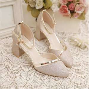 Летние модные сандалии <span class=keywords><strong>2026</strong></span> года, новая модель, закрытый носок, корейский стиль, острый носок, квадратный каблук, толстый каблук, с ремешком на щиколотке и застежкой на пряжку - Product Image 4