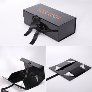हार्ड कार्डबोर्ड फोल्डेबल चुंबकीय उच्च अंत उपहार बॉक्स के साथ मैट लैमिनेशन एम्बॉस्ड लोगो व्यक्तिगत काले स्पंज पंक्तिबद्ध पैकेजिंग - Product Image 2