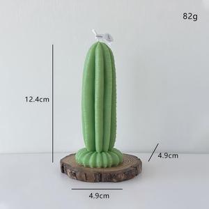 Bougie artistique en cire de soja parfumée <span class=keywords><strong>Cactus</strong></span>, faite à la main, écologique, non toxique, en forme de plante, pièce décorative pour la maison – Offre Spéciale - Product Image 5