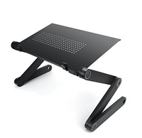 Offre Spéciale : Bureau Portable Ergonomique Pliable, Support pour Ordinateur Portable Réglable à 360 Degrés avec Tapis de Souris pour Lit, Canapé et Bureau