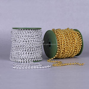 Perles pour arbre de noël à suspendre, couleur or et argent, plateau de 6mm, vendu par brin de <span class=keywords><strong>25m</strong></span>, nouvelle collection - Product Image 3