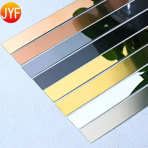 ZZT008 Cheap Price 316l Stainless Steel Mirror Flat Tile Decorative Metal Trim Strip Stainless Steel Angle