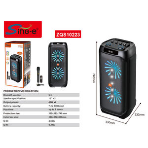 SING-E 1 zqs10223 multifunzionale RGB Stage BT Speaker viene fornito con un microfono Wireless e un telecomando - Product Image 3