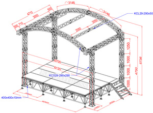 Nhôm Ngoài Trời Concert Stage <span class=keywords><strong>Truss</strong></span> Cong Roof <span class=keywords><strong>Truss</strong></span> Thiết Kế Hệ Thống - Product Image 3