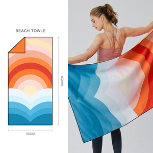 Toalla de Playa Económica al por Mayor, 90*180cm, Impresión Digital Personalizada, Microfibra Rectangular, Antiarena, para Viajes - Product Image 1