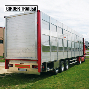 Remolque para Aves <span class=keywords><strong>de</strong></span> Corral, Fabricante <span class=keywords><strong>de</strong></span> Remolques <span class=keywords><strong>de</strong></span> Acero Económicos, Remolque <span class=keywords><strong>de</strong></span> 3 Ejes y 40 pies para Transporte <span class=keywords><strong>de</strong></span> Ganado, Vacas, Cerdos, Cabras, Ovejas - Product Image 3