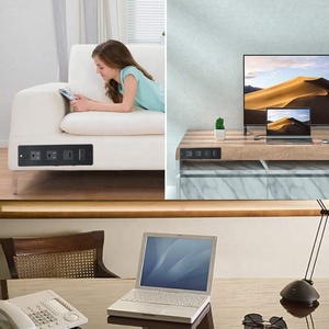 Mỹ nhúng ổ cắm nhanh chóng sạc USB ổ cắm điện 3.0A USB-A 20W USB-C với 2 TR AC ổ cắm AND1 quá tải chuyển đổi ổ cắm - Product Image 4