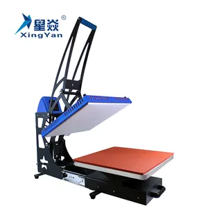 Xingyan 15 "x 15" Transferencia de sublimación de alta presión magnética de apertura automática 38x38cm Prensa de calor con cajón deslizante para camiseta