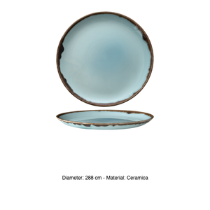 Plato de Cena Dudden Harvest Turquoise, Cerámica Hecha a Mano, 28.8 cm, para Restaurantes, Servicios de Catering y Suministros para Hoteles, Venta al por Mayor - Product Image 3