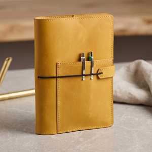 Funda de Cuero PU para Cuaderno A5/A4, Diario, Planificador de Viajes, Portafolio Recargable - Product Image 1