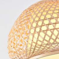 Vente en gros de lampes suspendues en osier faites à la main, lustre d'art en rotin, lampe en bambou tissé