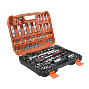 Auto repair tools multifunctional wrench socket set 108 pcs socket set with protable plastic box