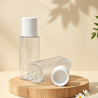 Botella de Plástico PET Cilíndrica para Cosméticos y Cuidado de la Piel, con Tapa Transparente y Cierre de Rosca, Fabricada en China, Personalizable (OEM/ODM)