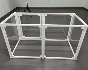 Rõ ràng Acrylic con chó Crate playpen nhiệm vụ nặng nề nhựa con chó con hàng rào nút đóng cửa hiện đại động vật dễ dàng lắp ráp cho thỏ mèo - Product Image 3