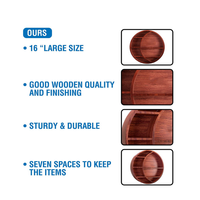 Forme ronde Design Double-Tier Crescent Étagère de lune en bois Affichage mural pour salle de bain Salon Armoire pour sacs à épices