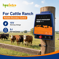 HPSFENCE OEM ODM HPS600 Veeomheining Energizer 15V 6J IPX6 CE Elektrische Boerderijomheining Oplader voor gebruik op weide en ranch, inclusief kit
