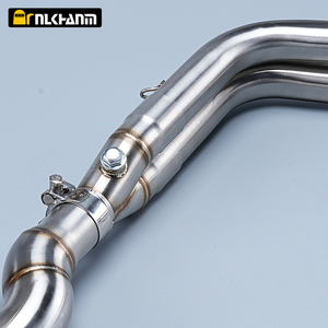 Nuevo Sistema de Escape Slip-On de Acero Inoxidable Modificado para Carreras Kawasaki Ninja <span class=keywords><strong>Z650</strong></span> 2017-2022, Tubo de Enlace Delantero - Product Image 3