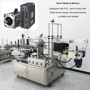 Machine d'étiquetage automatique double face pour bouteilles plates carrées |   Étiqueteuse adhésive haute précision pour shampoing, compatible avec plusieurs formes - Product Image 3