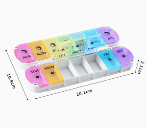 Pastillero de Gran Capacidad con Logotipo Personalizado, 7 Días, Desmontable, Portátil, Organizador de Medicamentos de Viaje, Regalo Promocional - Product Image 2
