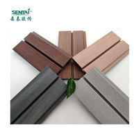Panel de Pared Compuesto de WPC Coextruido Anti-UV de 162.52*20.5mm, Panel de Pared Decorativo 3D Ecológico para Exteriores BPC, Revestimiento de Pared GJ69X