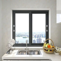 Ventana Corredera Horizontal de Doble Acristalamiento con Diseño Moderno, Insonorizada, de Aleación de Aluminio y Acero Inoxidable, con Pantalla Enrollable, para Uso en Hoteles