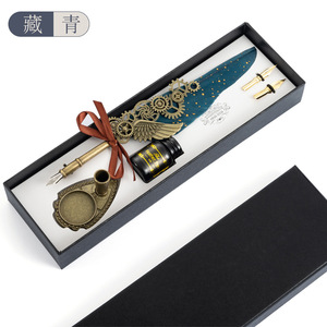 Cadeau de la Saint-Valentin, <span class=keywords><strong>plume</strong></span> à encre européenne, <span class=keywords><strong>plume</strong></span> à plumes médiévale et ensemble d'encre, ensemble de calligraphie <span class=keywords><strong>vintage</strong></span> britannique, ensemble de quilling pour étudiants - Product Image 5
