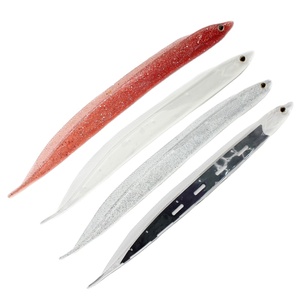 15cm 28cm barca pesca nastro bianco pesce trasparente coda di capelli morbido pesce pesca pesca esche artificiali anguilla <span class=keywords><strong>per</strong></span> il luccio - Product Image 1