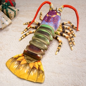 Homard australien réaliste en peluche oreiller doux <span class=keywords><strong>crabe</strong></span> peluche jouet Simulation bleu peluche câlin poupées de homard de mer - Product Image 6
