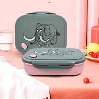 Ensemble de boîtes à lunch KZR pour enfants, en PP, résistant au micro-ondes, de qualité alimentaire, anti-fuite, avec boucle, bouilloire incluse