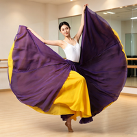Robe de danse lyrique pour femmes, costume de danse moderne élégant, robe longue fluide sans manches