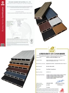 New Arrival đùn WPC riêng tư hàng rào tấm chống UV không thấm nước thân thiện với môi hiện đại dập nổi 3D mô hình xử lý nhiệt - Product Image 4