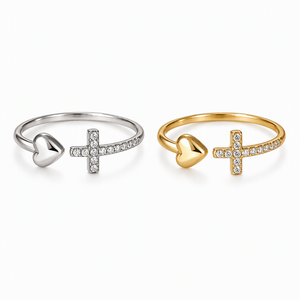 Anillo en Forma de Corazón, Anillo de Dedo Minimalista y Moderno - Product Image 1