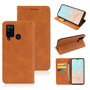 Doogee N20โปรหนังวัวสีเหลืองดีไซน์สวยเคสมือถือแบบแม่เหล็กสีทึบขายส่ง - Product Image 1