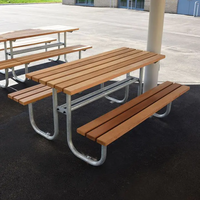 Vente directe d'usine Ensemble de table et de chaises de pique-nique pour l'extérieur avec banc et tables Table de pique-nique d'extérieur avec banc