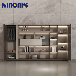 Sinonis High-end Modern Extendable Customized Wooden Office Furniture Set Executive Manager Desk Side Cabinet One-stop Matching - Product Image 5